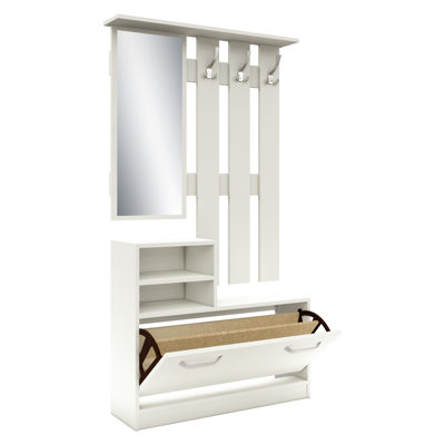 Jorian Hall Tree 90cm Wide with Bench and Shoe Storage