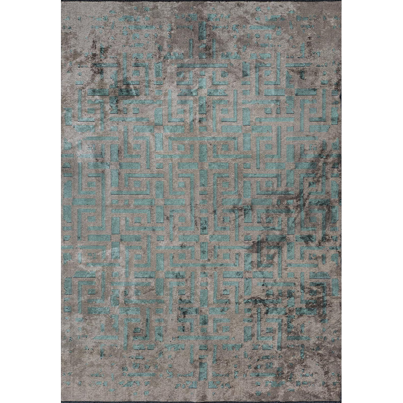 Contemporary Labyrinth Fade, Rectangle 7'10" x 11'2"