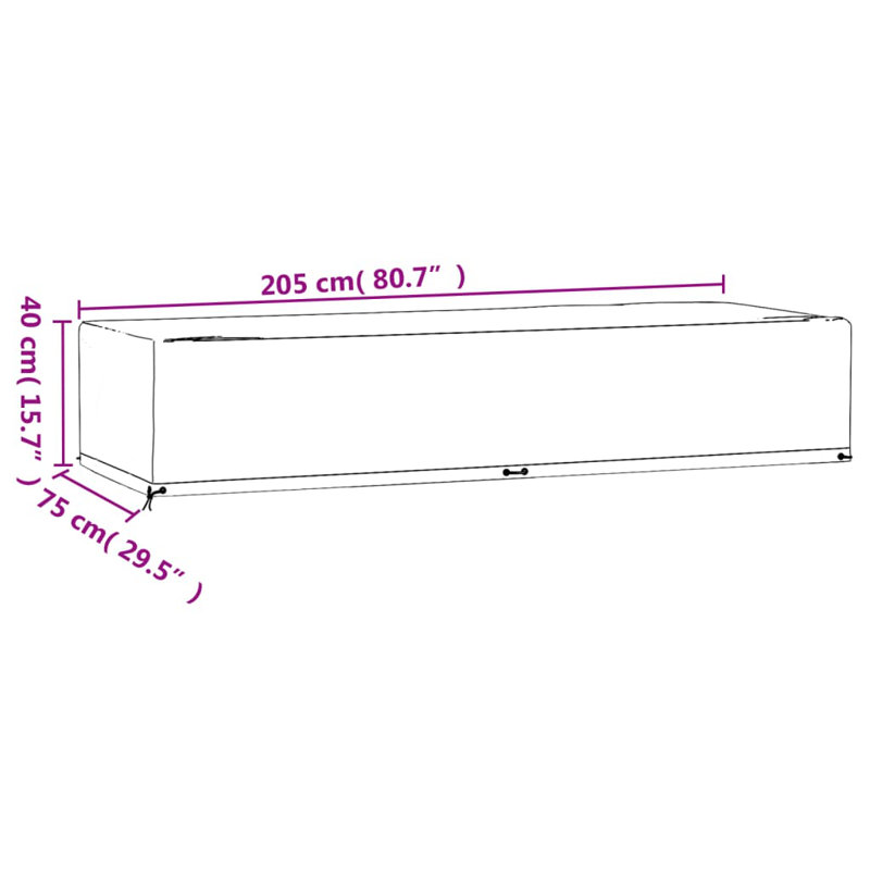 Outdoor Patio Chaise Lounge Cover