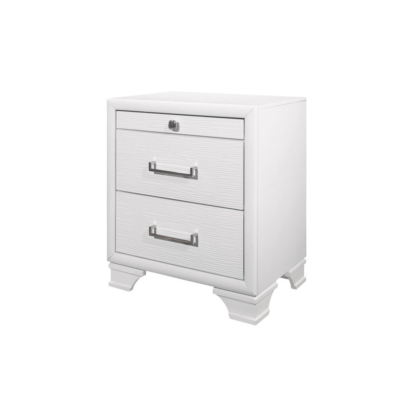 Table de chevet civique blanche, Blanc