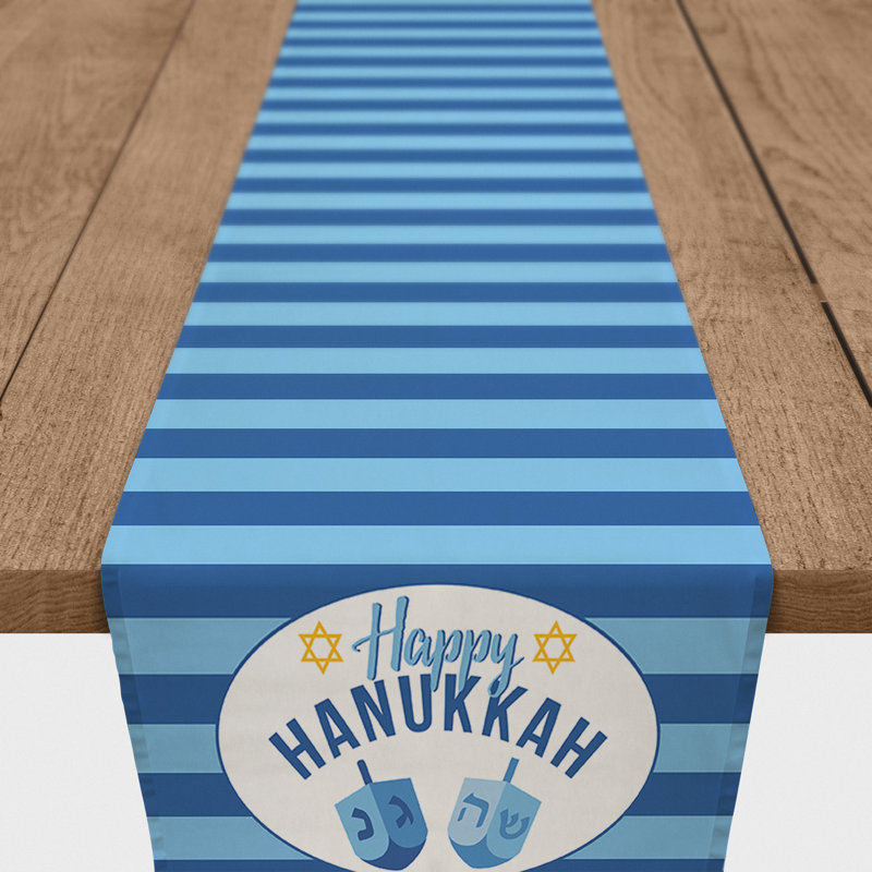 Chemin de table joyeux hanoukka Gloucester, L 72 po x l 16 po
