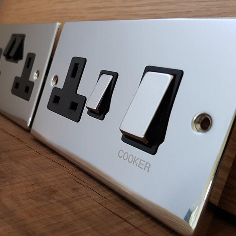 Polished Chrome 3 Gang 2 Way LED 100W Trailing Edge Dimmer Light Switch