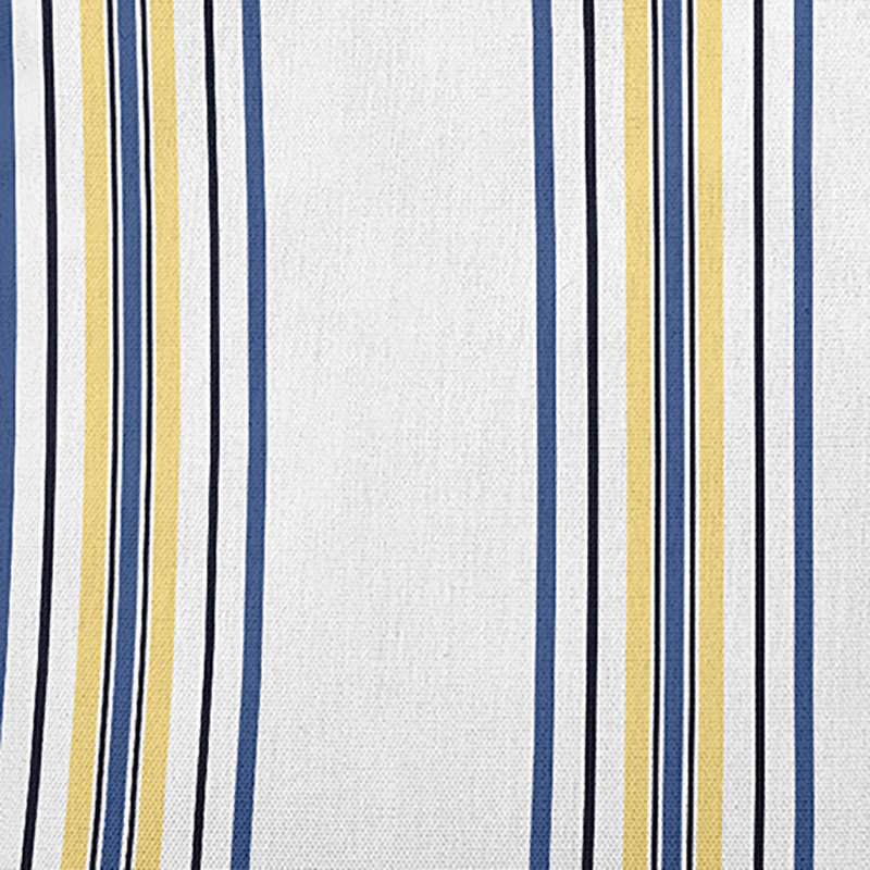 Coussin intérieur / extérieur Leafy Branch, H 16 po x l 16 po, Bleu / jaune rayé
