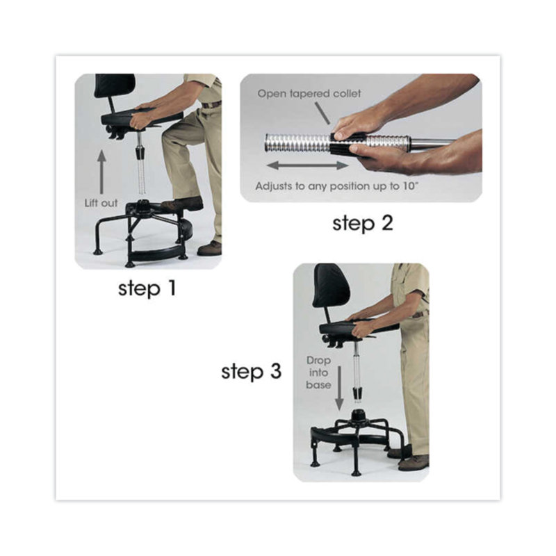 Black High-Back Swivel Task Chair with Metal Base