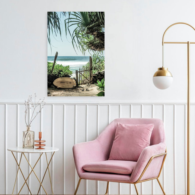 Art contemporain, art côtier paisible et paisible, H 24 po x l 16 po