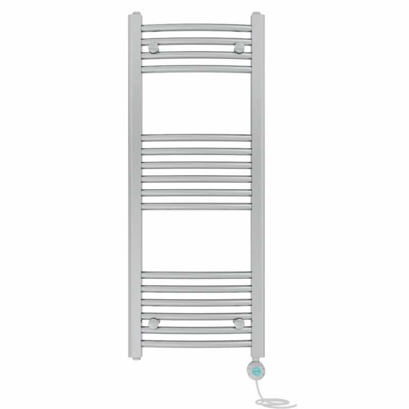 Curved Towel Rail Heated Towel Rails, 100" H x 40" W x 4.5" D, Chrome