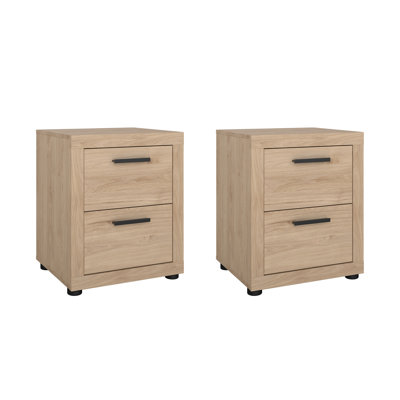 Table de chevet 2 tiroirs R camion - ensemble de 2