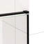 Porte de douche coulissante semi-sans cadre l 56 à 60 po x H 72 po, verre trempé transparent Scgg 5/16 po (8 mm), finition noir mat, largeur de coupe réglable 4 po