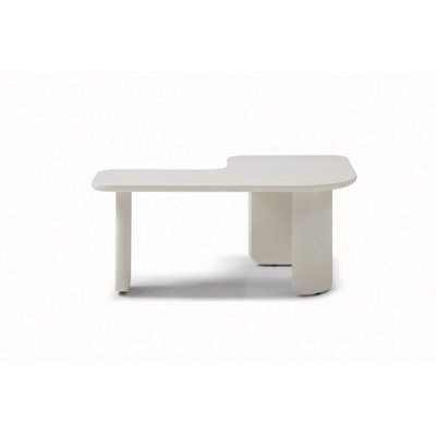 35.43" L-Shape Modern Coffee Table New-Upgraded, Free-Combination Tea Table, Drinking Side Table For Sofa Couch, Space-Saving Center Table For Living Room Apartment
