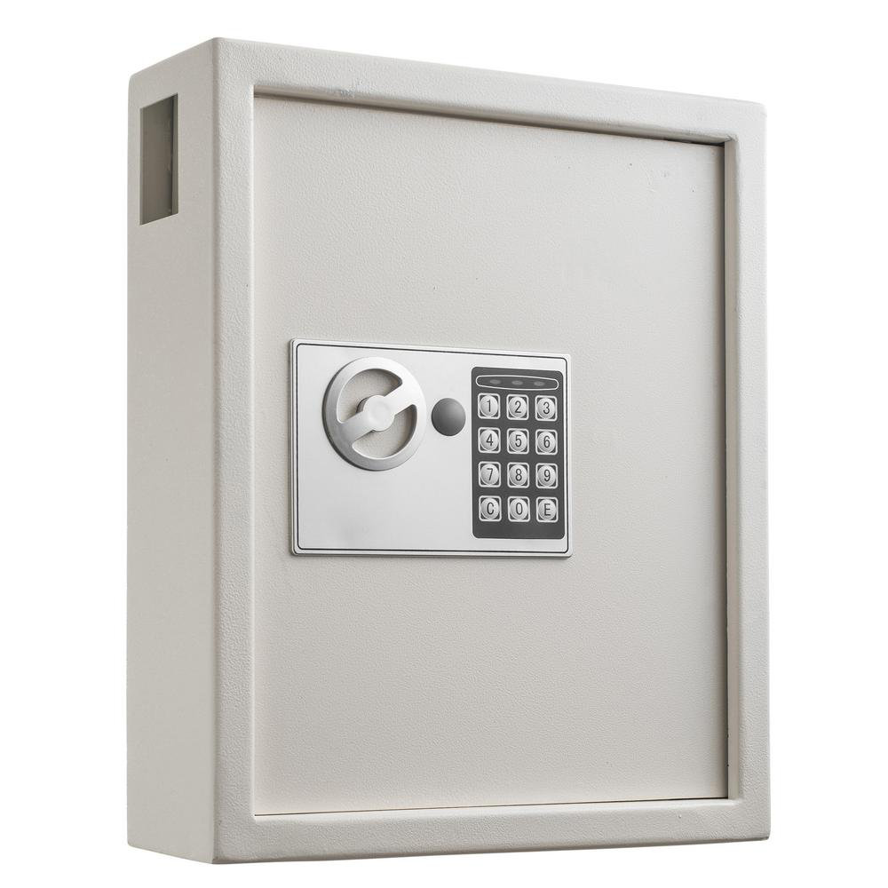 40-Key Steel Digital Lock Key Cabinet with 140 Key Tags AdirOffice 