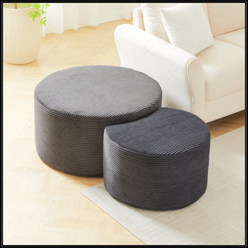 Ensemble de 2 tables basses gigognes, Noir
