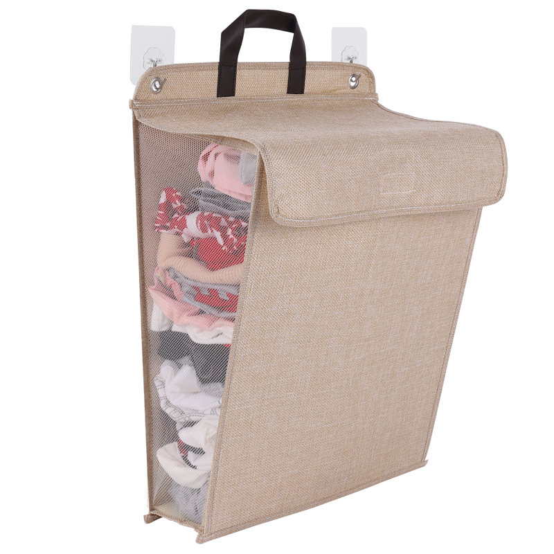 Organisateur de salle de lavage mural en tissu, Beige