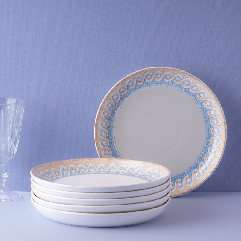 Assiette plate en porcelaine de qualité supérieure | Va au micro-ondes et au lave-vaisselle, 9x9x1.1"