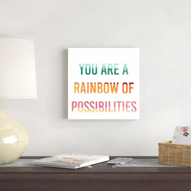 Arc-en-ciel de possibilités I, H 12 po x l 12 po