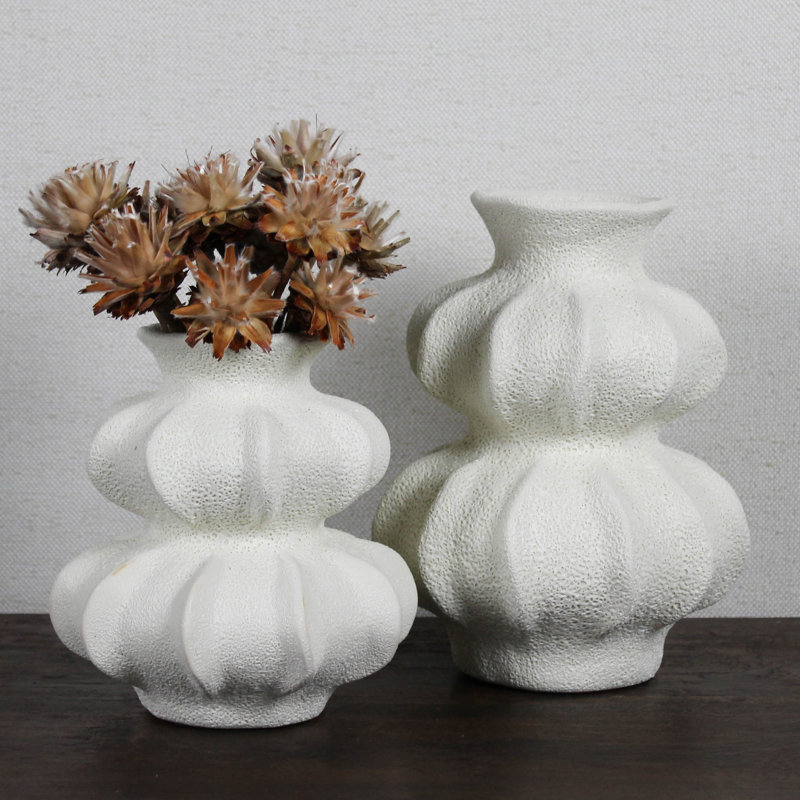 Wavy Vase, Ceramic - Lrg, 12" H x 8.5" W x 8.5" D
