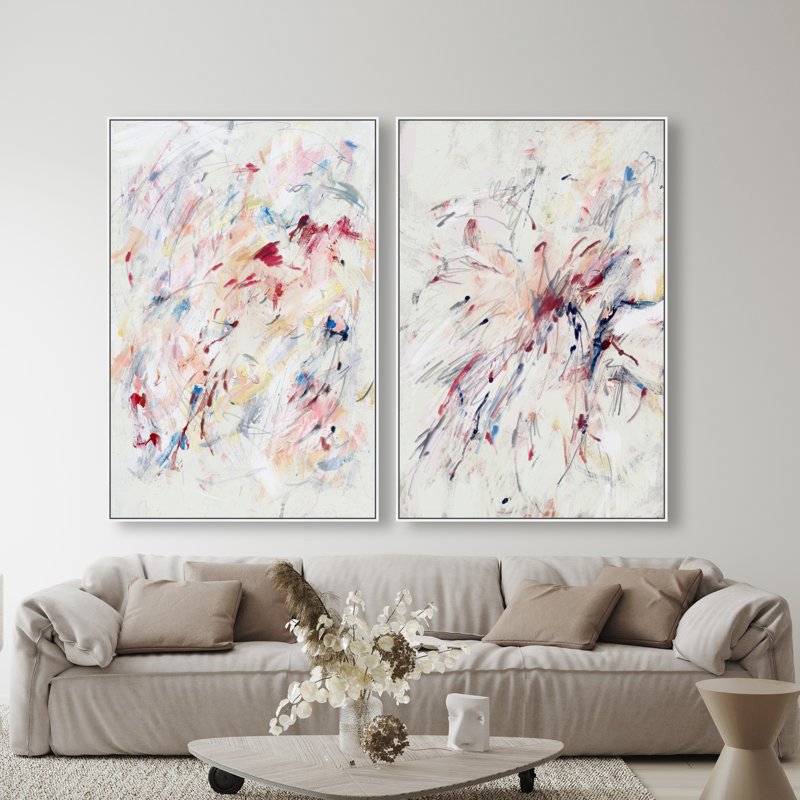 Feels Like Love Set Set by Oliver Gal, 74"H x 50"W, White Floater Frame