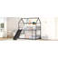 Lit superposé simple en métal avec glissade, lit pour enfant-1675189403