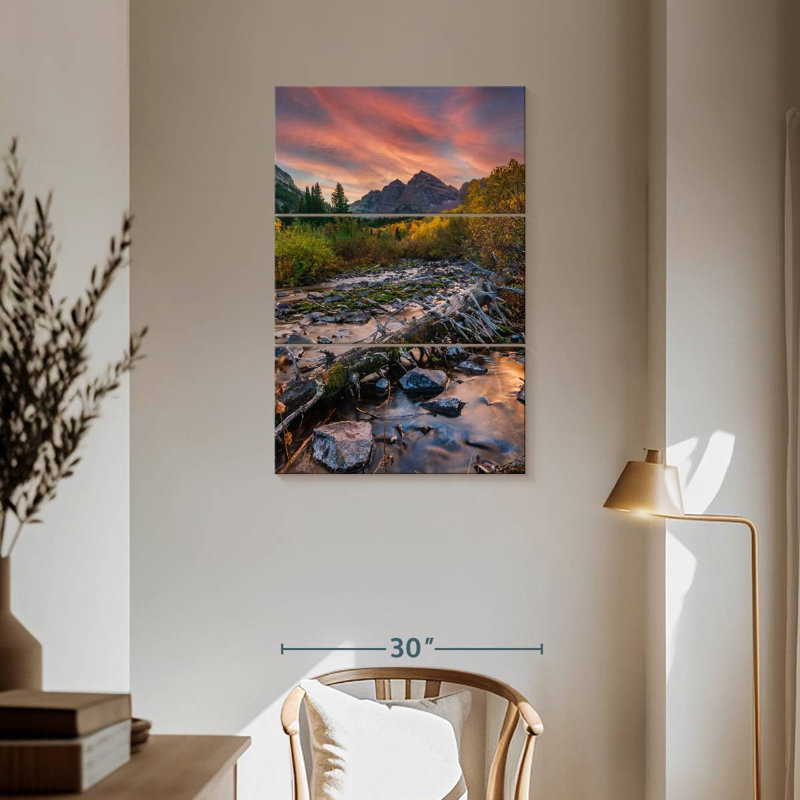 Ruisseau près de Maroon Bells, H 57 po x l 36 po