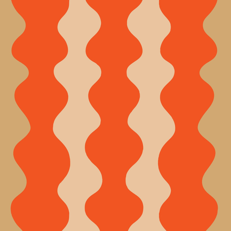 Papier peint basse fréquence, Rêves tangerine, Faux Grasscloth, Non encollé