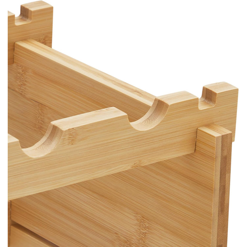 Porte-bouteilles de vin en bambou, H 33,86 po x l 29,92 po x P 10,24 po