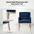 Noble 32.5" Tall Solid Wood Legs Upholstered Dining Chair Set with Gently Curved Arms-120463956
