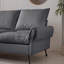 Canapé convertible 104,5 po, cuir, cuir technique gris foncé avec