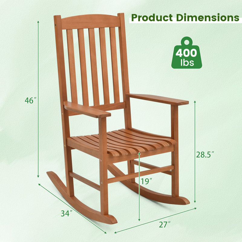 Modine Rocking Solid Wood Chair