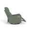 Fauteuil inclinable pivotant vert foncé à rotation à 270 °, fauteuil berçant en velours flocon de neige pour le salon et la chambre de bébé