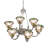 32" Wide Begonia 6 Light Chandelier
