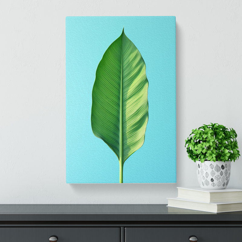 Tropical Leaf Minimalism No.2 - No Frame Print, 60cm H x 40cm W x 3cm D