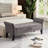 51.5" Bed Bench With Storage Grey Velvet-1609846396