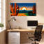 «Desert Cactus and Mountain Sunset», ensemble de 1 reproduction d'art sur toile tendue-1953965599