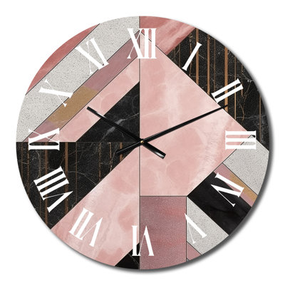 Horloge murale en marbre et granit