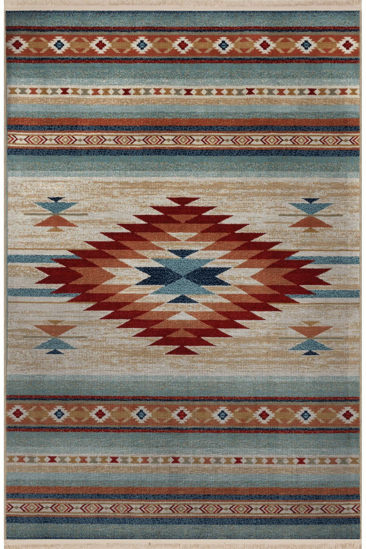 Traditional Motif Rug Design Hokku Designs Multi Color Traditional Motif Pattern Fringed Vintage ...