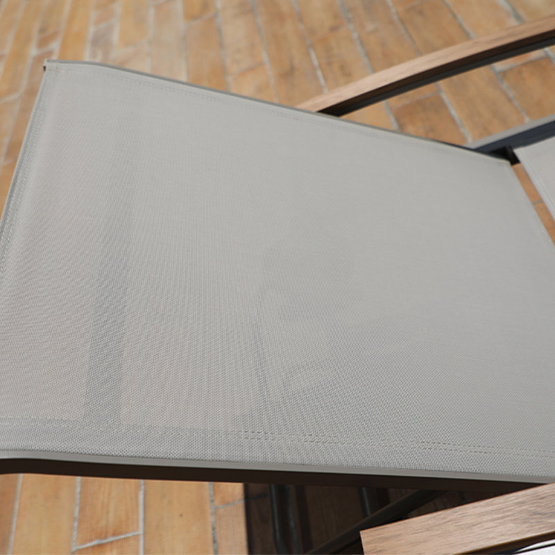 Outdoor Metal Chaise Lounge Set with Table