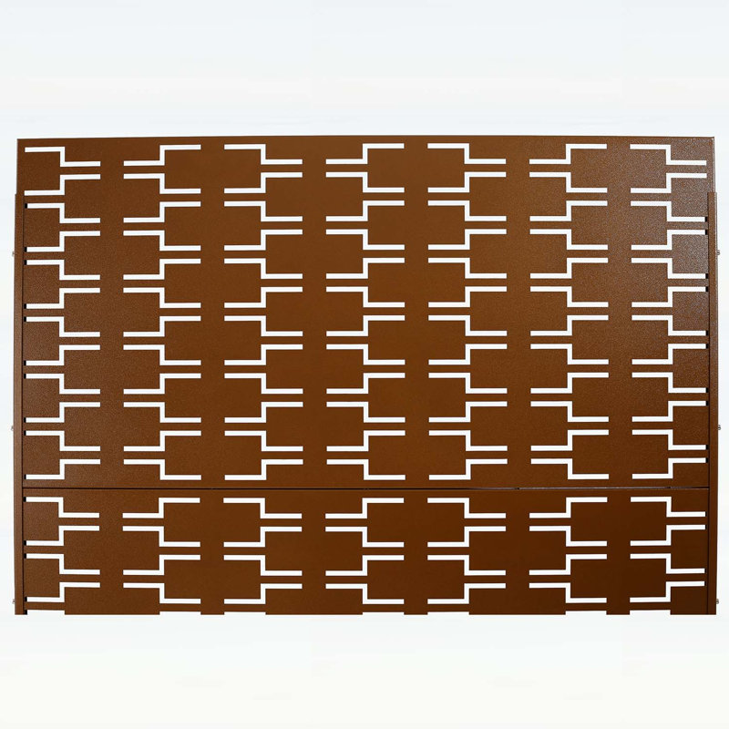 Écran d'intimité en métal pour l'extérieur autoportant, Dark Brown