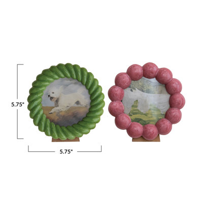 Round Resin Photo Frame Set, Ball & Twisted