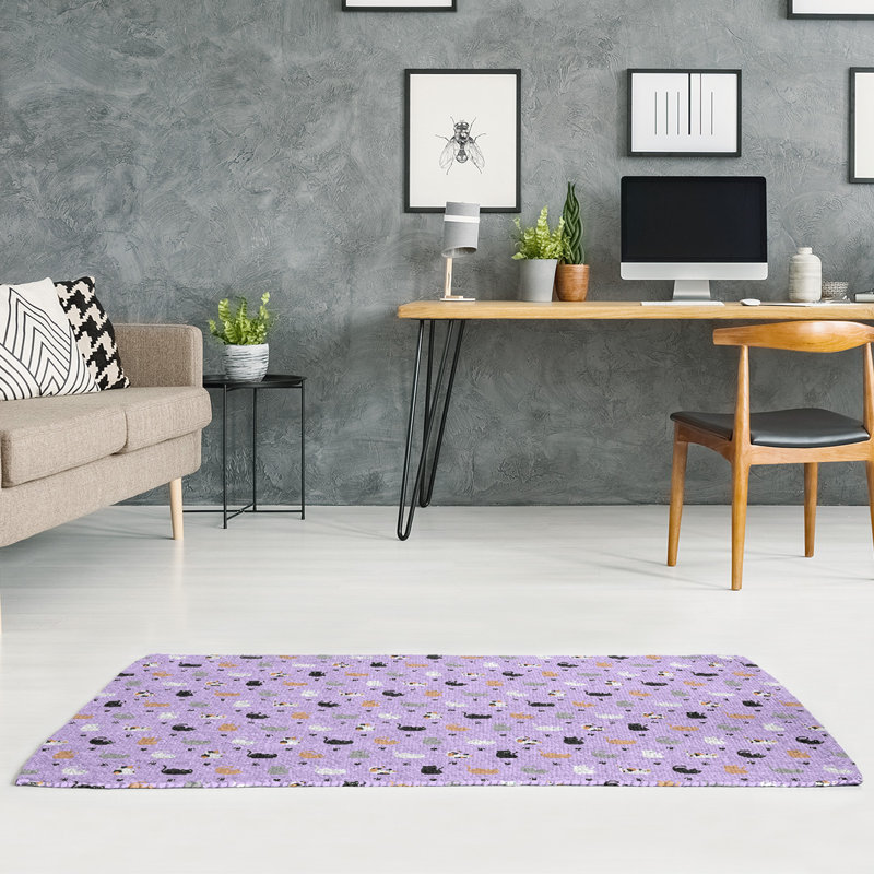 Tapis de la zone mauve chat, Rectangle 5 pi x 7 pi