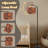  Arc Floor Lamp Aztec Navajo geometric seamless Native American Southwest Tall Modern Standing Lamp LED Adjustable Linen Lampshade 3 Color Temperatures