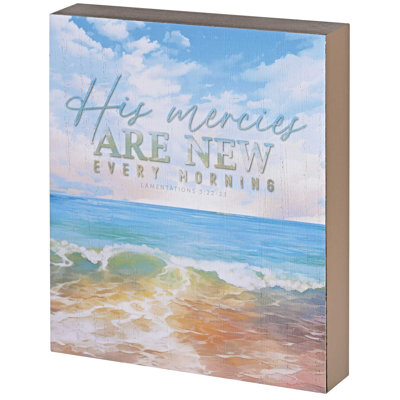 Plaque de table «Sea His Mercies Are New»