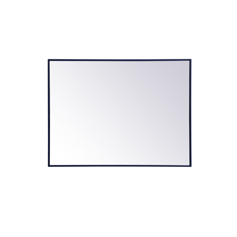 Sabine Metal Rectangle Wall Mirror, 40" x 30", Blue
