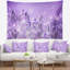 Tapisserie de fond lavande en polyester mauve avec accessoires suspendus inclus-28489458