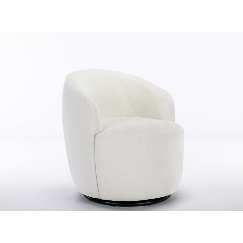 Fauteuil d'appoint en chenille avec pivot 360 °, rembourré de mousse, pour fauteuil de bureau rembourré en tissu