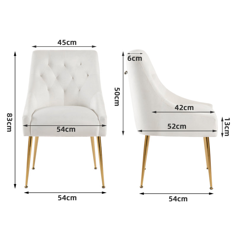 Briana 90.32 cm H Side Chair, White