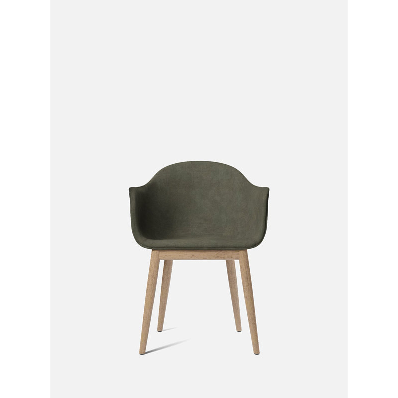 Harbour Upholstered Arm Chair, Natural Oak, Fiord 2 751 Wool