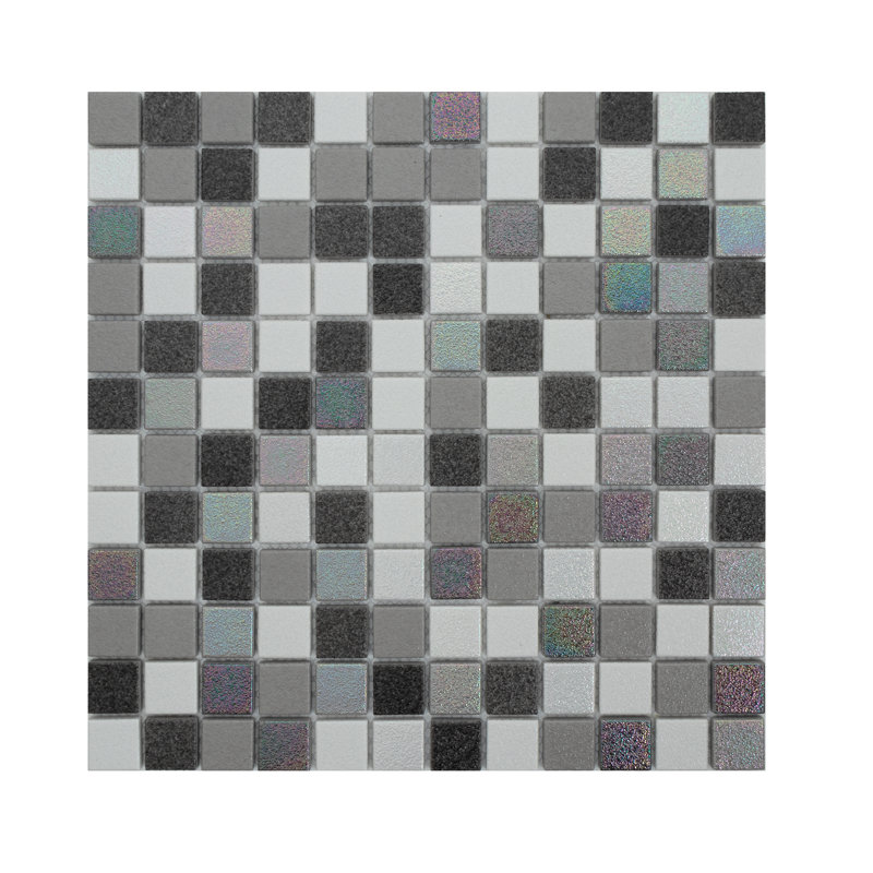Carreau de mosaïque pour mur et plancher en verre 0,9 po x 0,9 po Gaia, Nuit brumeuse