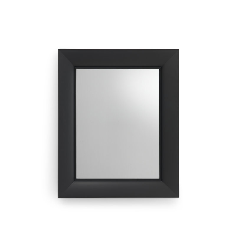 Ghost Flat Metallic Polycarbonate Wall Mirror, Black