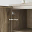 Armoire décorative rétro avec 4 portes réglables et tablettes au design rétro-moderne pour un rangement et un décor polyvalents