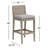 Ojai Acacia Solid Wood Outdoor 30 " H Patio Stool with Cushion