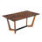 Myra  Dining Table, 67" Rectangular Top In Walnut Brown Sheesham Wood, Black Metal Base